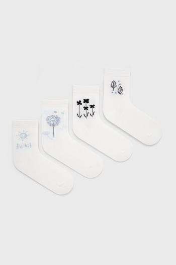 Ponožky Answear Lab ( 4-pak) dámské, bílá barva