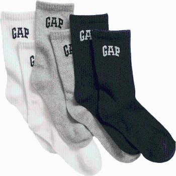 GAP B ARCH 3PK Dětské vysoké ponožky, mix, velikost 31-32