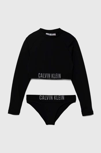 Dvoudílné dětské plavky Calvin Klein Jeans černá barva