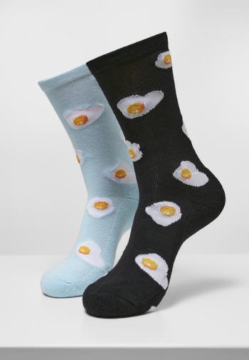 Mr. Tee Fried Egg Socks 2-Pack black/lightblue - 43–46
