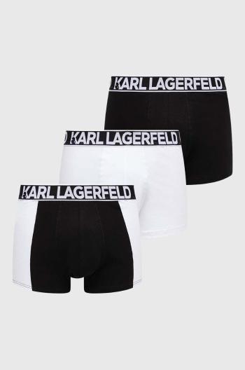 Boxerky Karl Lagerfeld 3-pack pánské, černá barva