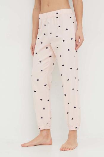 Pyžamové kalhoty GAP Mickey Mouse dámské, růžová barva