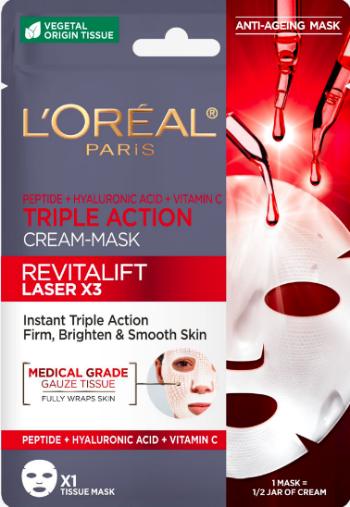 L'Oréal Paris Revitalift Laser X3 Pleťová maska proti stárnutí s trojím účinkem 28 g