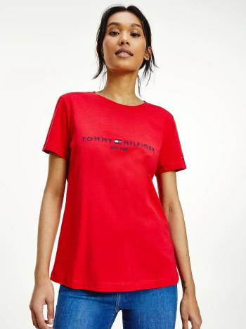 Tommy Hilfiger dámské červené tričko - S (XLG)
