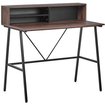 Stůl tmavé dřevo 100 x 50 cm HARISON, 207354 (beliani_207354)