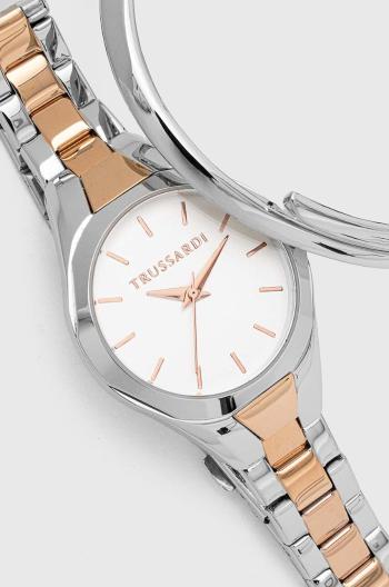 Hodinky a náramek Trussardi stříbrná barva, R2453159503