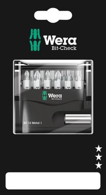 Sada bitů Bit-Check SB 12 Metal 1, 12 ks Wera 05136393001 12dílná Bit-Check 12 Metal 1 SB