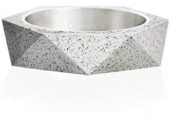 Gravelli Betonový prsten šedý Cubist GJRUSSG005 69 mm