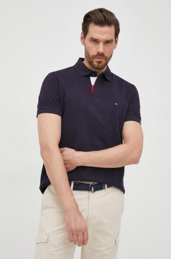 Bavlněné polo tričko Tommy Hilfiger tmavomodrá barva