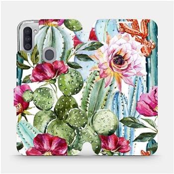 Flipové pouzdro na mobil Samsung Galaxy M11 - MG09S Kaktusy a květy (5903516387243)