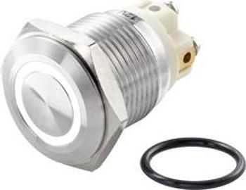 Tlačítkový spínač antivandal TRU COMPONENTS TC-GQ16F-10E/L/W/12V/S, 48 V/DC, 2 A, nerezová ocel, 1 ks