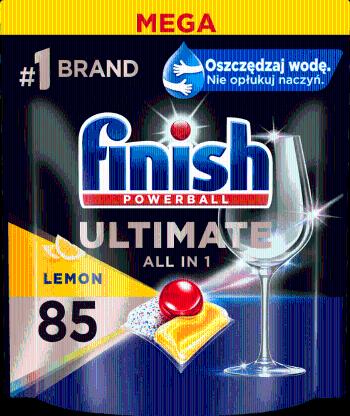 Finish Ultimate All in 1 kapsle do myčky nádobí Lemon Sparkle 85 ks