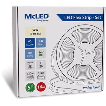 McLED Set LED pásek 16m, WW, 4,8W/m (8595607147859)