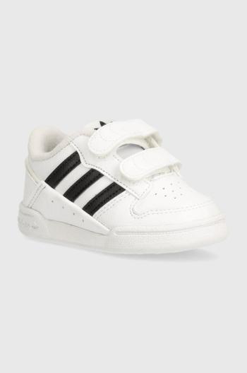 Dětské kožené sneakers boty adidas Originals bílá barva