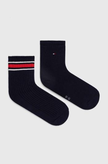 Ponožky Tommy Hilfiger 2-pack dámské, tmavomodrá barva