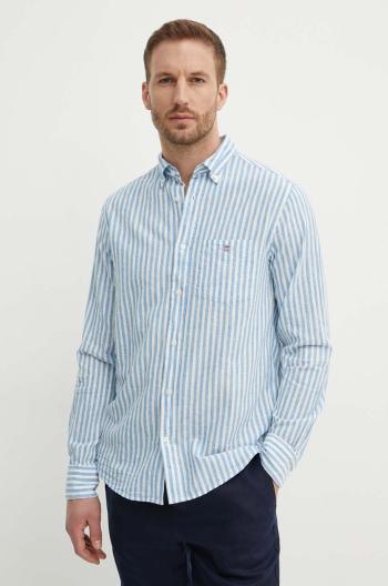 Košile s příměsí lnu Gant regular, s límečkem button-down, 3230057