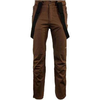 ALPINE PRO RUBENS Pánské lyžařské kalhoty, hnědá, velikost XL