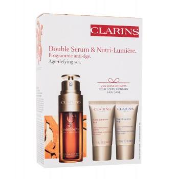 Clarins Double Serum & Nutri-Lumiére Programme Anti-Age dárková kazeta dárková sada