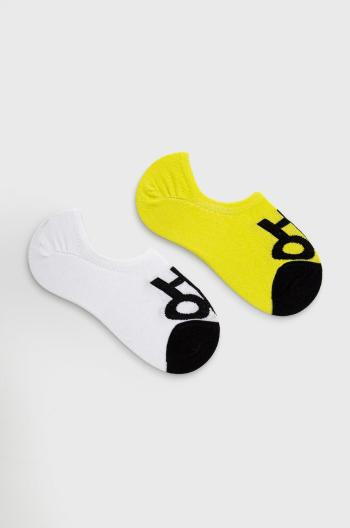 Ponožky HUGO ( 2-pak) dámské, žlutá barva