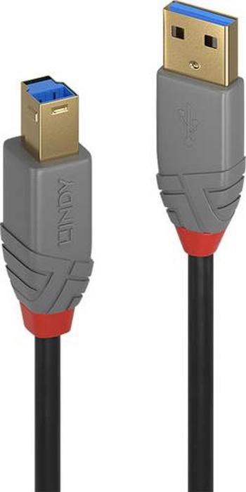 USB 3.0 kabel LINDY LINDY 3m USB 3.0 Typ A/B Kabel Anthra 36743, 3.00 m, černá