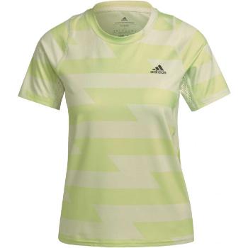 adidas RN FAST AOP TEE Dámské běžecké tričko, světle zelená, velikost S
