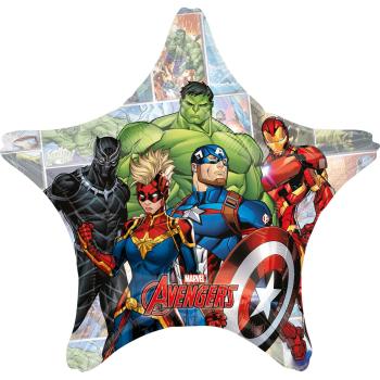 Amscan Fóliový jumbo balón hvězda - Avengers 71 cm