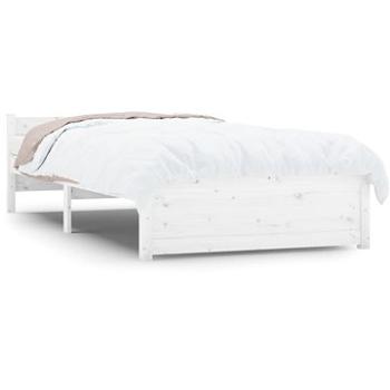 Rám postele bílý masivní dřevo 90 × 200 cm, 815030 (815030)