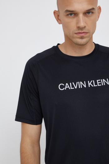 Tričko Calvin Klein Performance pánské, černá barva, s potiskem