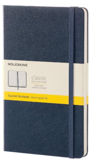 Moleskine - zápisník tvrdý, čtverečkovaný, modrý L