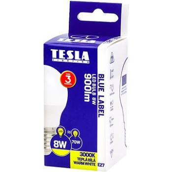 TESLA LED žárovka miniglobe BULB E27, 8W, teplá bílá (MG270830-7)