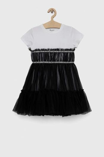 Dívčí šaty Guess černá barva, midi