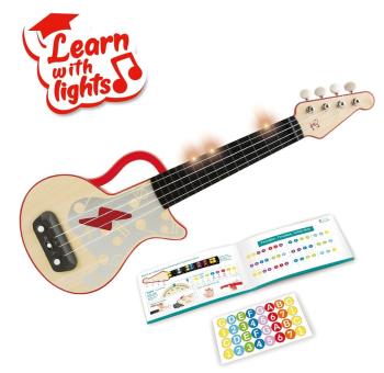 Hape Uč se pomocí světel - Ukulele červené