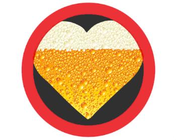 Samolepky zákaz - 5ks Pivní srdce