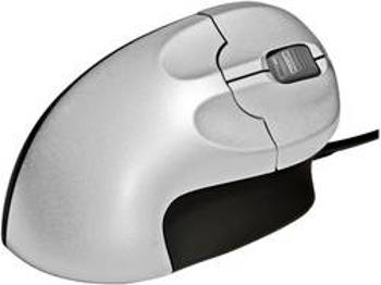 Optická ergonomická myš BakkerElkhuizen GripMouse BNEGM, ergonomická, extra velká tlačítka, stříbrnočerná