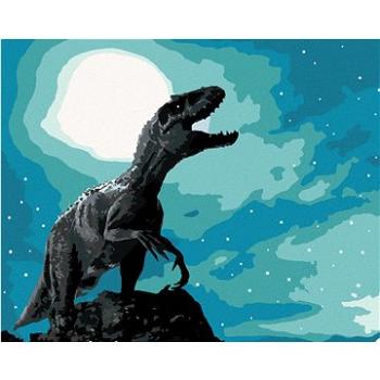 Diamondi - Diamantové malování - TYRANNOSAURUS REX V NOCI, 40x50 cm, bez rámu a bez vypnutí plátna (604081A)