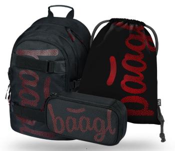 BAAGL 3 SET Skate Red: batoh, penál, sáček