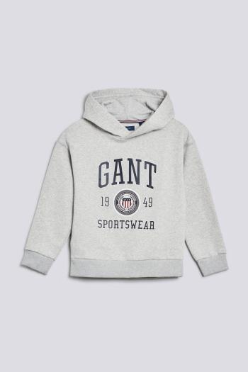 MIKINA GANT D1. CREST SHIELD HOODIE šedá 170