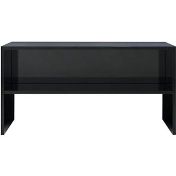 TV stolek černý s vysokým leskem 80x40x40 cm dřevotříska (800061)