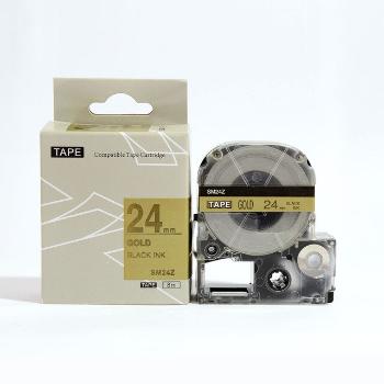 Epson LC-SM24ZW, 24mm x 8m, černý tisk / zlatý podklad, kompatibilní páska