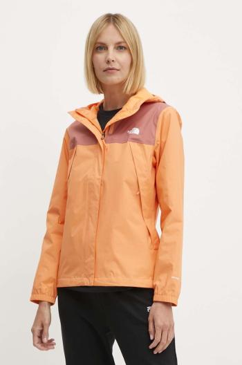 Bunda The North Face dámská, oranžová barva, přechodná, NF0A7QEUZQI1