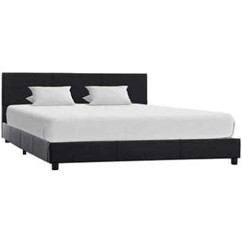 Rám postele černý umělá kůže 160 x 200 cm (284772)