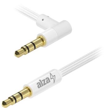 AlzaPower 90Core Audio 3.5mm Jack (M) to 3.5mm Jack 90° (M) 1m bílý (APW-CBA3JM91W)