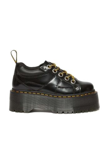 Kožené polobotky Dr. Martens 5i Quad Max dámské, černá barva, na platformě, DM31423001