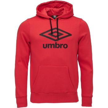 Umbro LARGE LOGO HOODIE ESSENTIALS Pánská mikina, červená, velikost