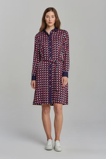 ŠATY GANT D1. GEO A-LINE SHIRT DRESS červená 36