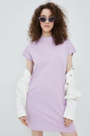Bavlněné šaty Vero Moda fialová barva, mini