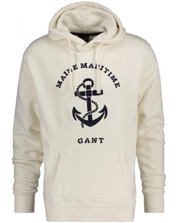 MIKINA GANT D2. MARITIME HOODIE bílá S