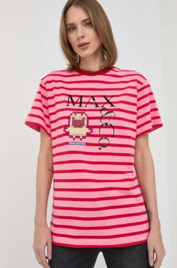 Bavlněné tričko MAX&Co. x Tamagotchi růžová barva