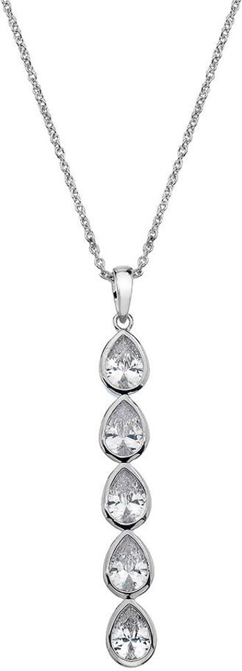 Hot Diamonds Stylový náhrdelník s třpytivým přívěskem Emozioni Acqua Amore EP039
