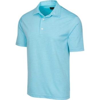 GREGNORMAN PROTEK ML75 STRIPE POLO Pánské golfové polo triko, tyrkysová, velikost